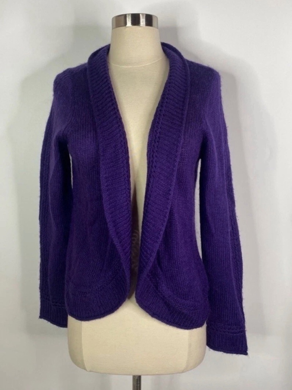 Chico’s Wool Mohair Open-Front Women’s Sweater Cardigan